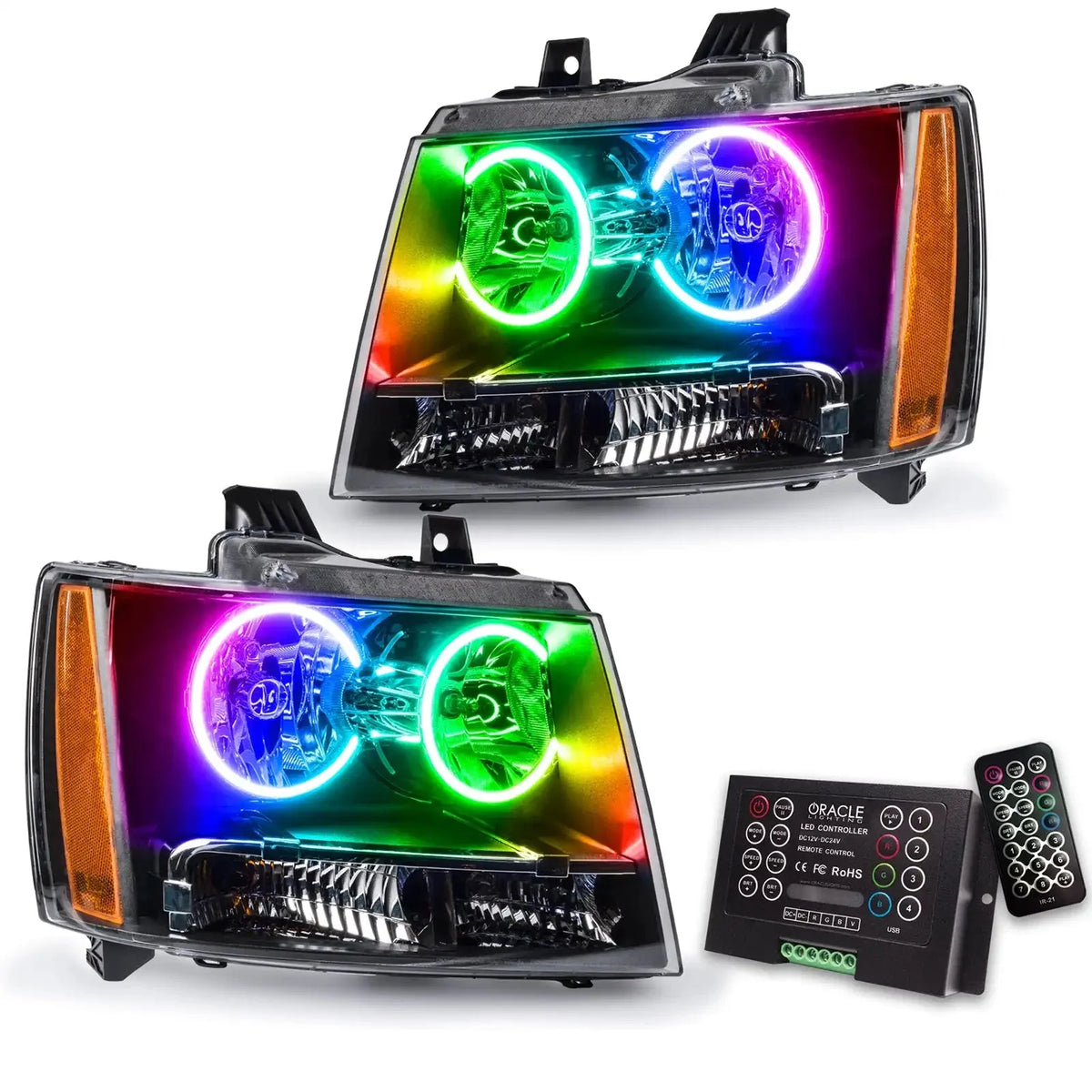 ORACLE Lighting pre-assembled halo headlights for 2007-2014 Chevy Tahoe