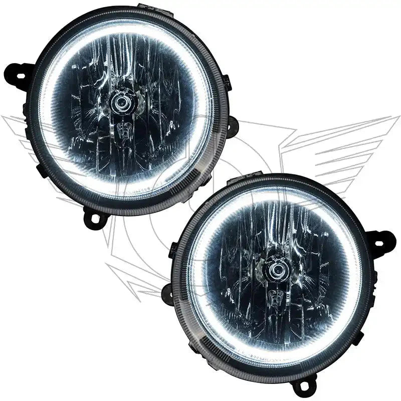 Pair of round LED halo fog lights for Toyota 4Runner, off-road and overlanding vehicles