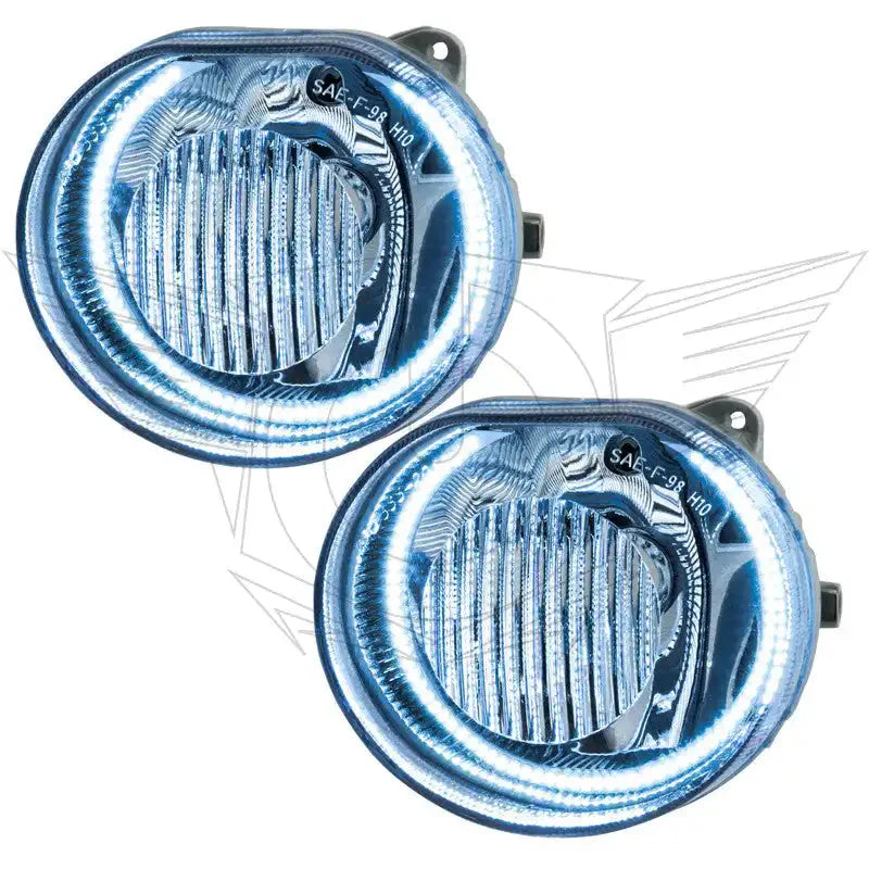 Pair of round LED halo fog lights for off-road vehicles and trucks