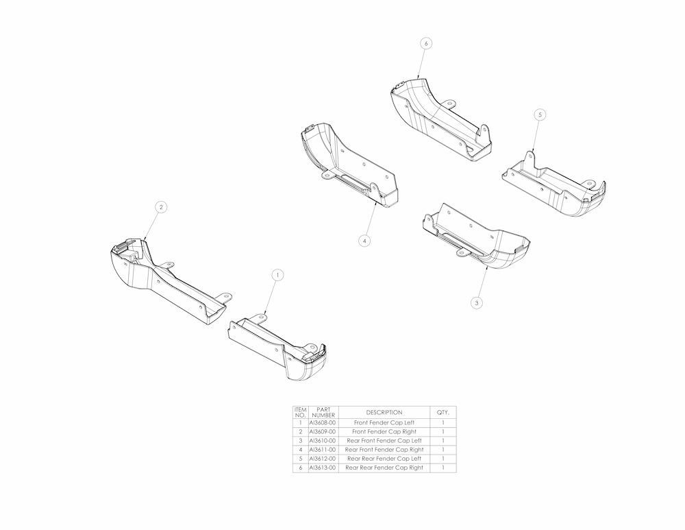 2020-2026 GMC Sierra 2500/3500 Front & Rear Fender Flare Caps