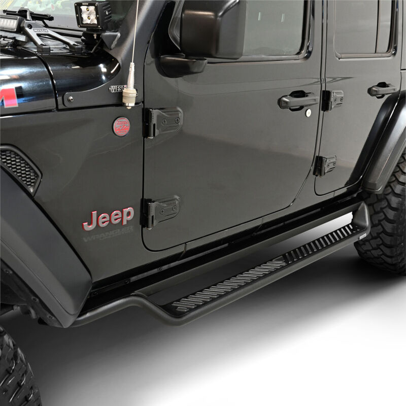 Westin Outlaw Drop Running Boards, 4-Door, Textured Black, fits Jeep Wrangler