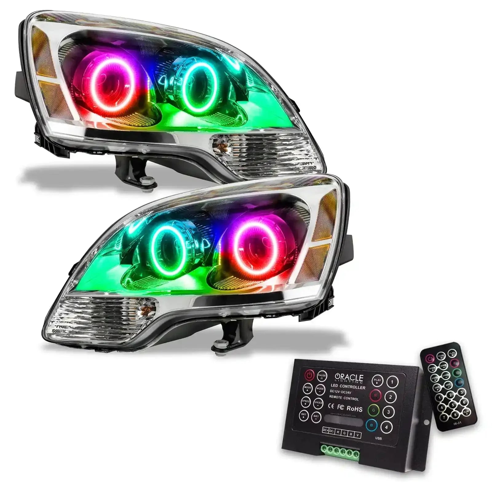 ORACLE Lighting 2008-2012 GMC Acadia Pre-Assembled Halo Headlights - 2nd Design - Halogen
