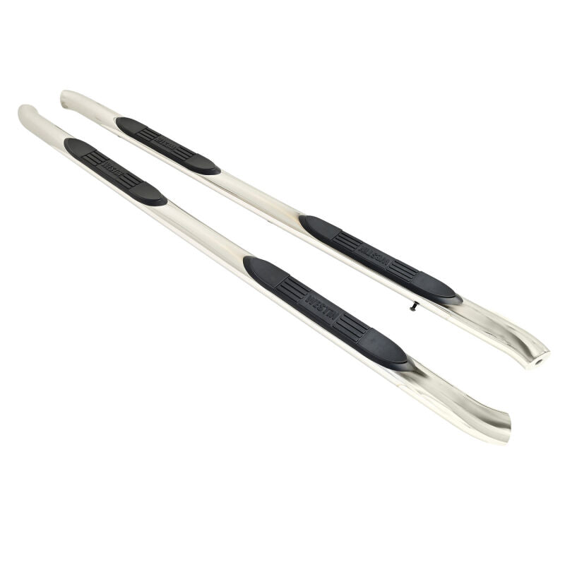 Westin E-Series 3 Nerf Step Bars, Double Cab, Polished, fits Toyota Tacoma