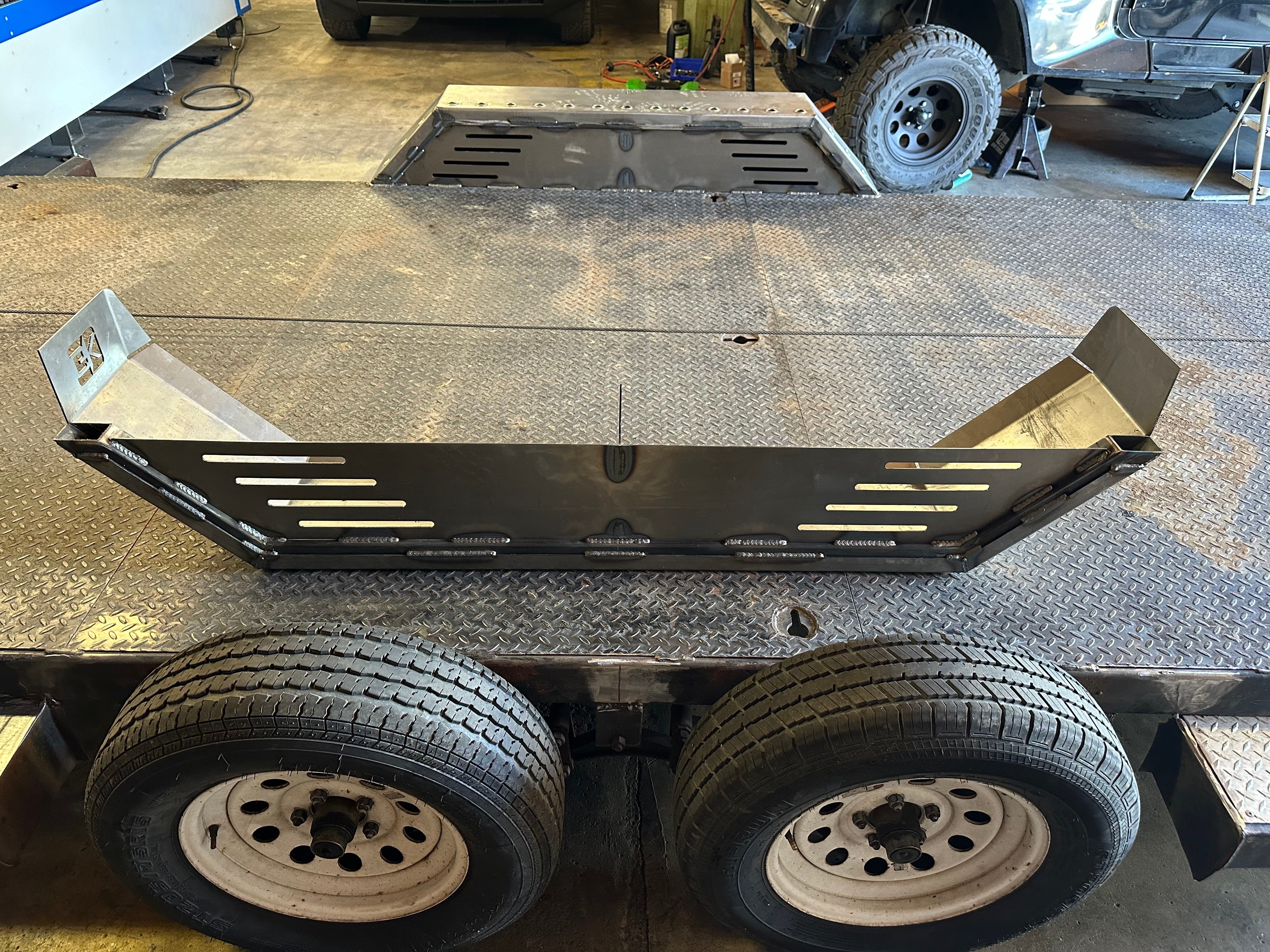 Heavy Duty Weld on DIY Drive Over Trailer Fender Kit Bare Steel - Pair