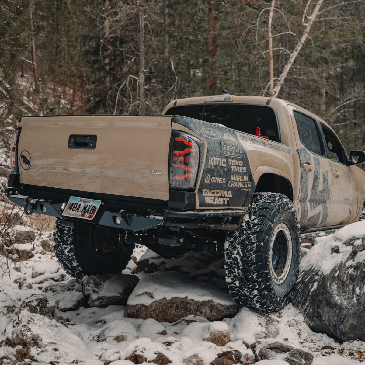 C4 Fabrication Tacoma Rock Runner High Clearance Rear Bumper / 3rd Gen / 2016-2023