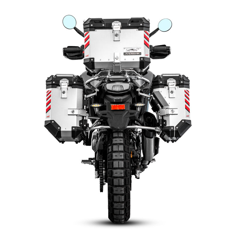 Aluminum Side Panniers, Top Case & Mounting Rack System for CFMOTO 450MT (2024-)