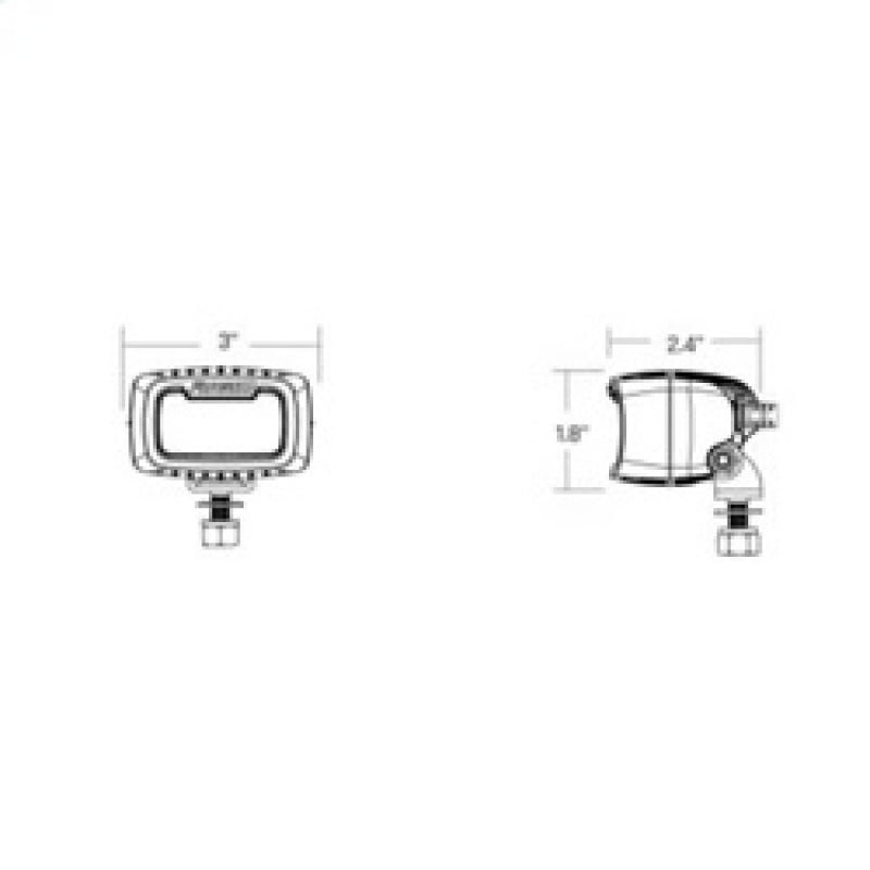 RIGID SR-M Amber PRO LED Light, Spot, Single