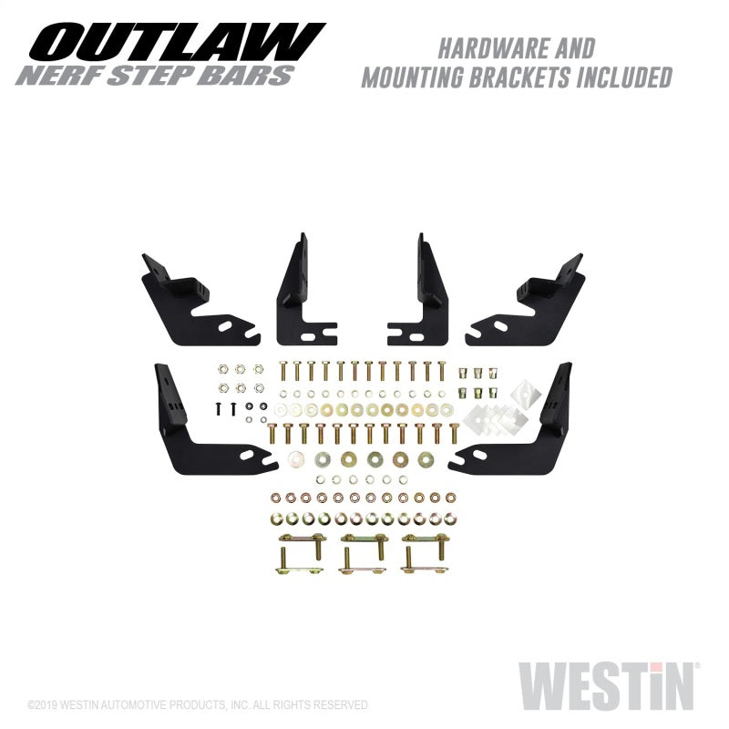 Westin Outlaw Nerf Step Bars, Crew Cab, fits Ram 1500