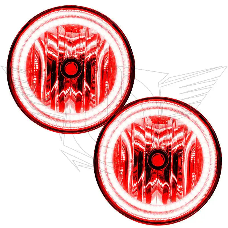 Pair of red halo LED round tail lights for off-road and overlanding vehicles