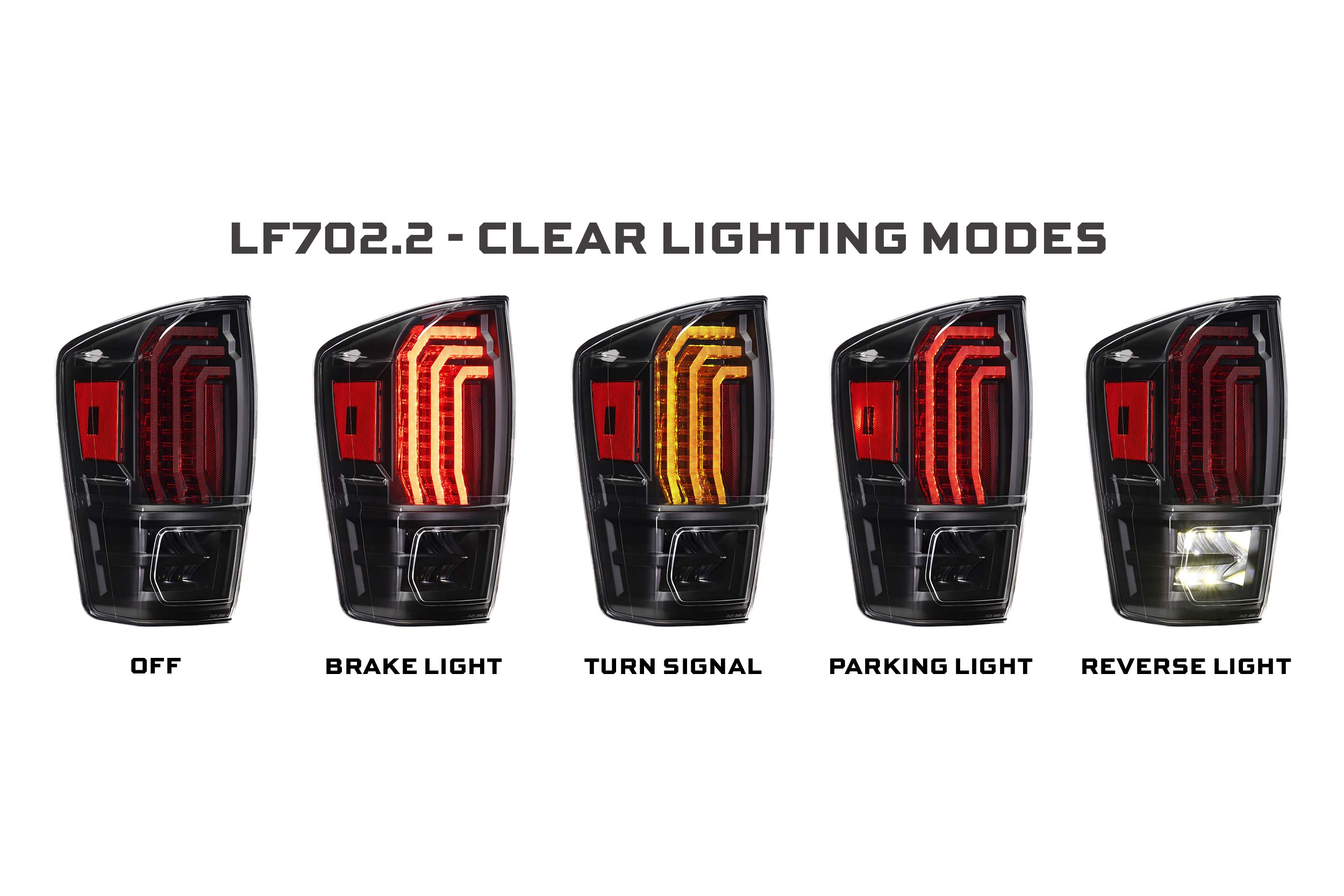 Morimoto Toyota Tacoma (16-23) XB LED Tail Lights (Clear)