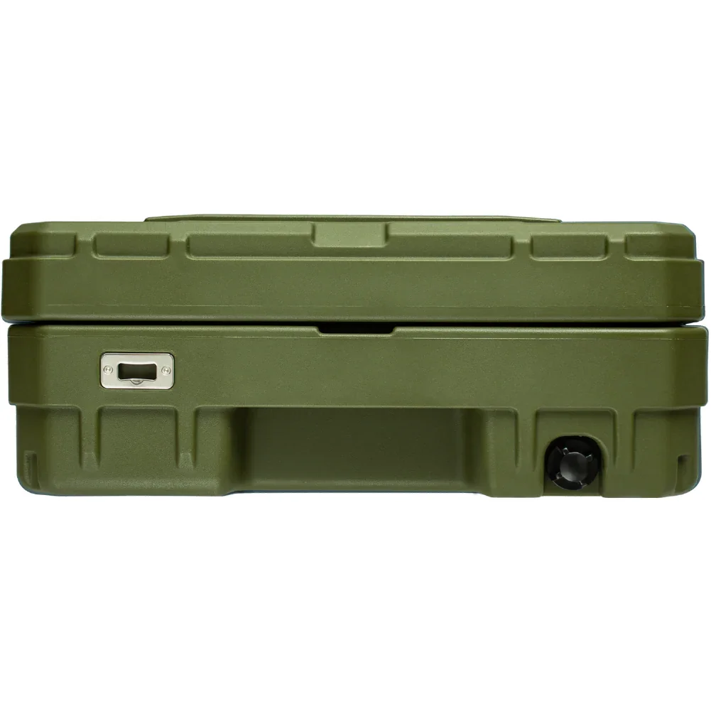 Green rugged storage case for overlanding and expedition camping gear