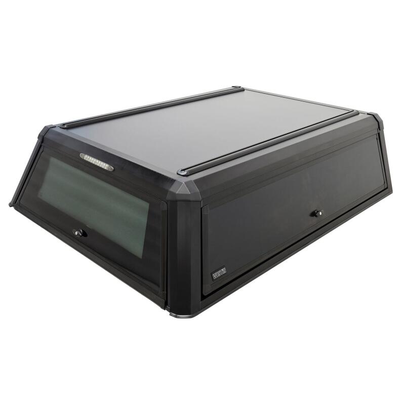Westin EXP Truck Cap with Solid Front Glass, Matte Black, fits Toyota Tacoma