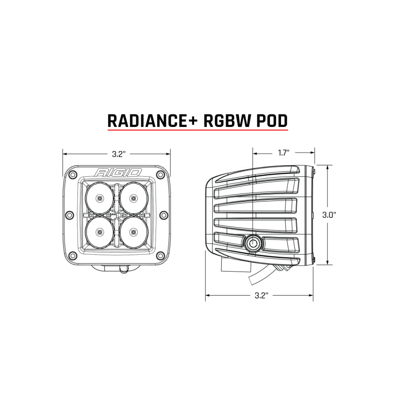 RIGID Radiance+ RGBW LED Pod Pair