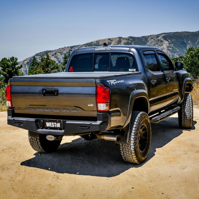 Westin Pro-Series Rear Bumper, Textured Black, fits Toyota Tacoma