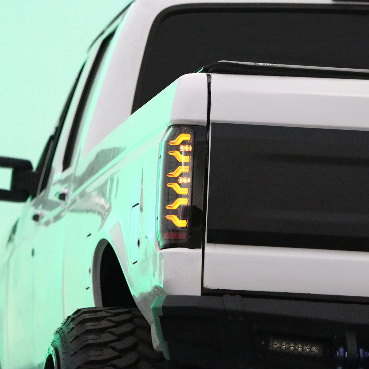 AlphaRex LUXX-Series LED Tail Lights for Ford F-150 / Ford Super Duty - Black Red