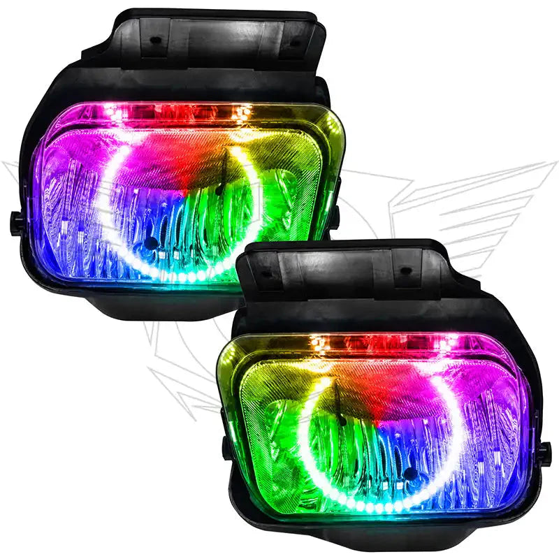Pair of multi-color LED halo headlights for off-road vehicles and trucks