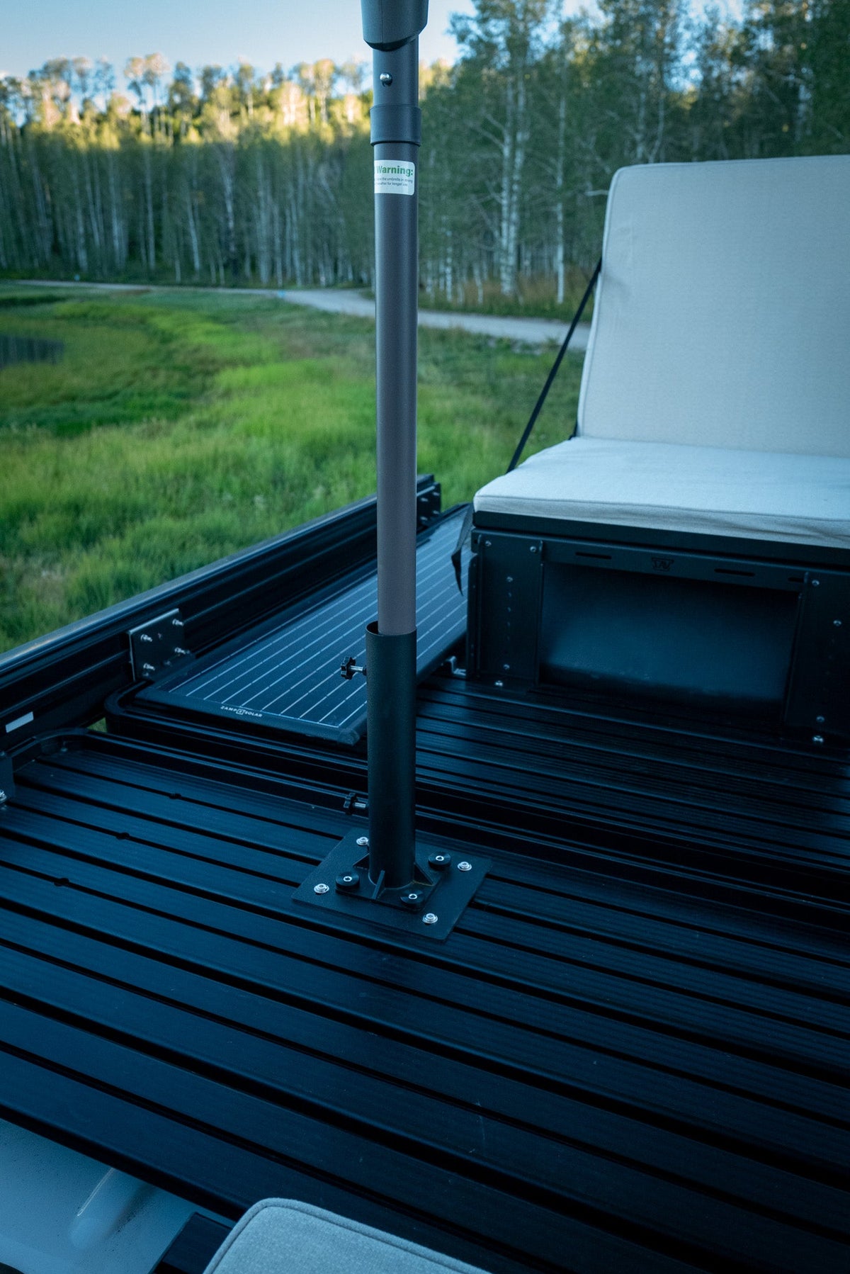 Canyon Adventure Vans Rooftop Lounge seating system for van roof racks