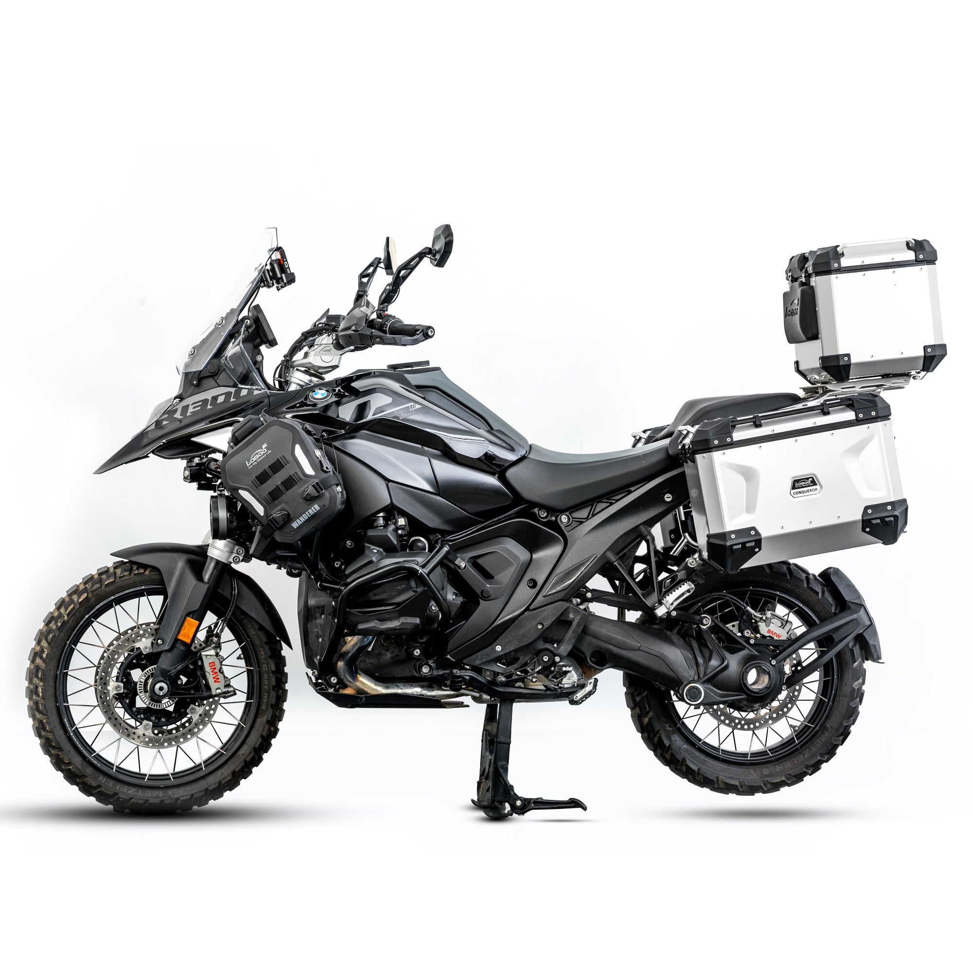 LOBOO CONQUEROR Aluminum Cases & Racks Set for BMW R1300GS / R1300GS Adventure