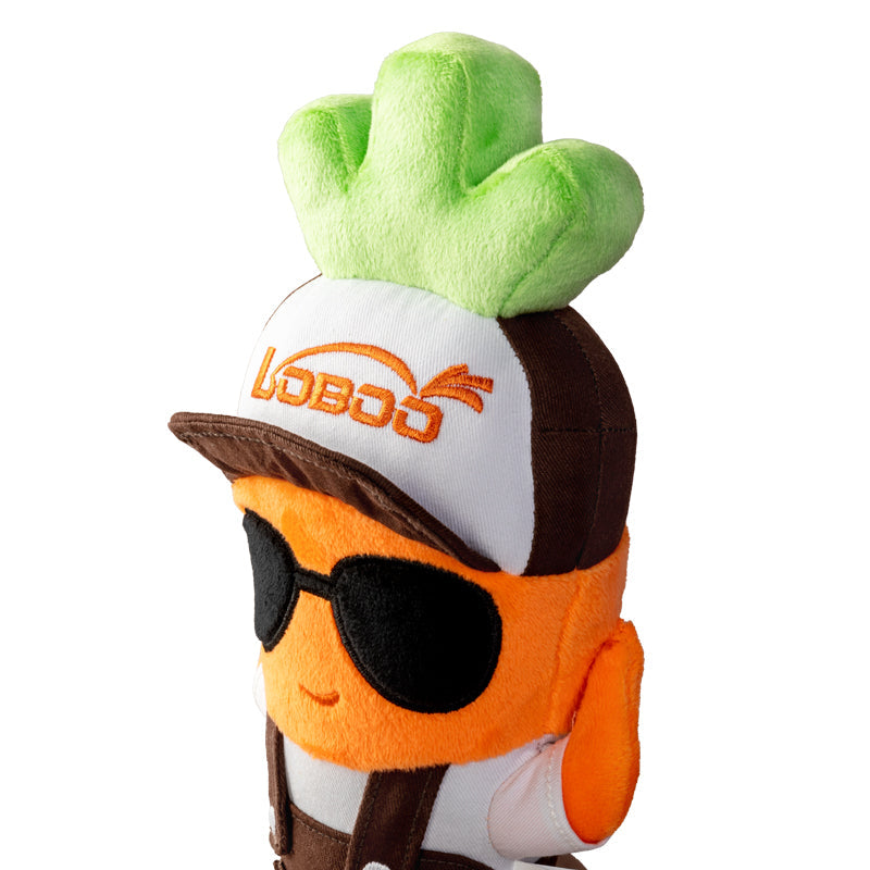 LOBOO Plush Motorcycle Mascot – Soft Adventure Buddy with Multiple Mounting Loops for Panniers, Crash Bars & Backpacks