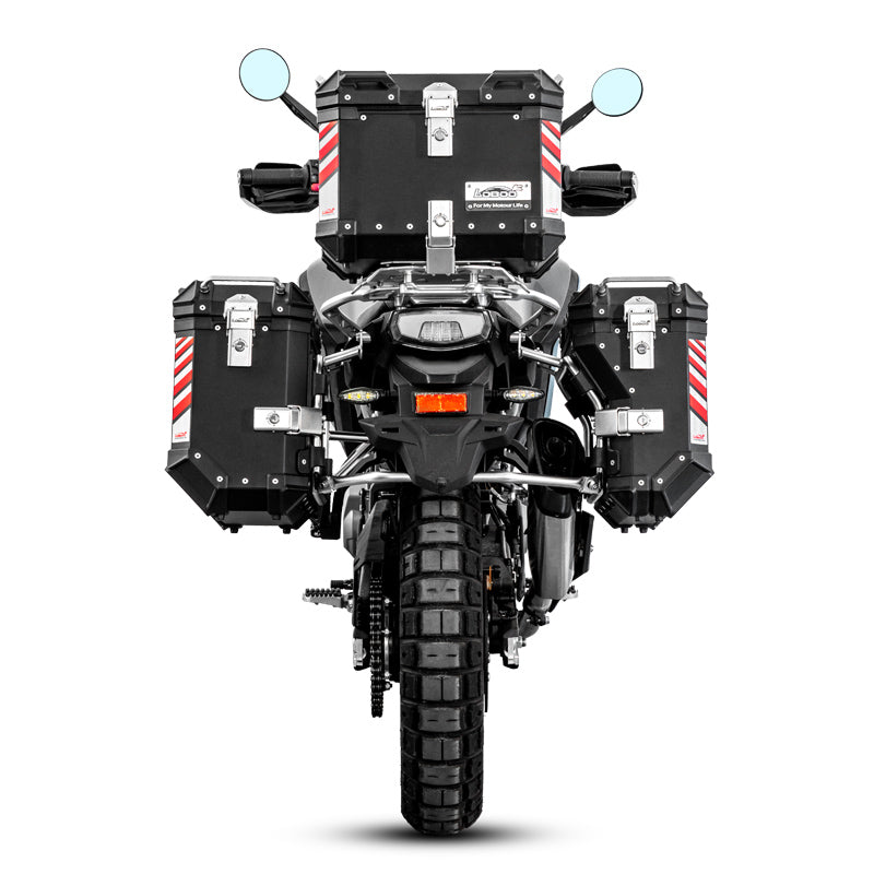 Aluminum Side Panniers, Top Case & Mounting Rack System for CFMOTO 450MT (2024-)