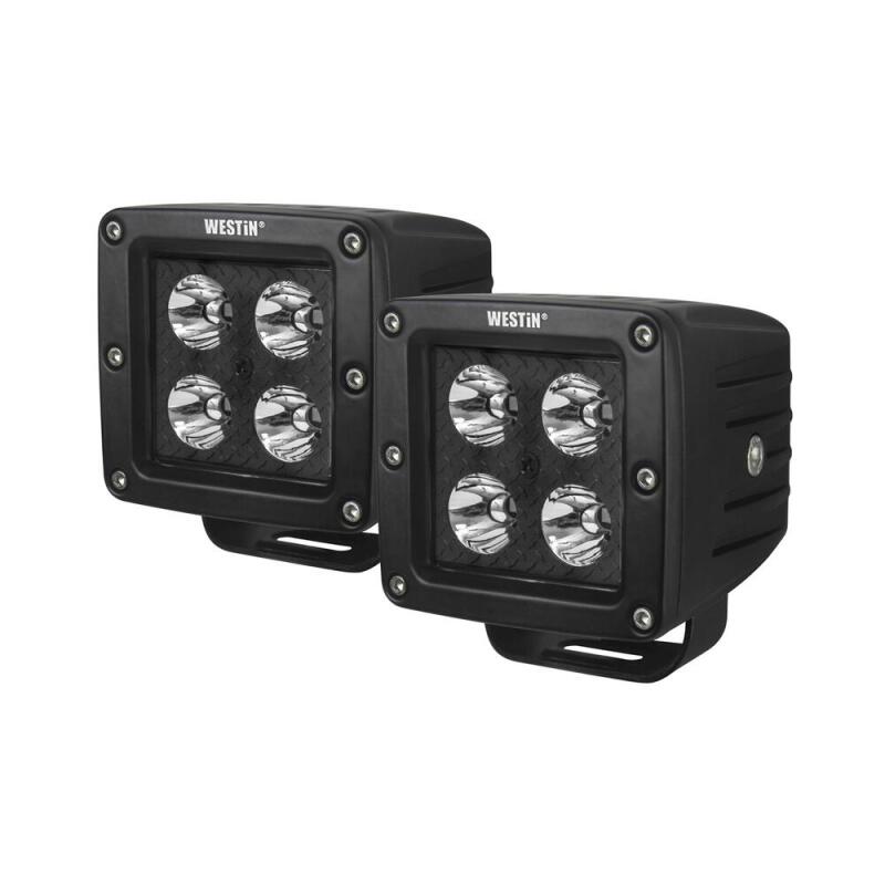 Westin HyperQ B-FORCE 3.2 x 3.0 in. LED Auxiliary Lights, Spot (Pair)