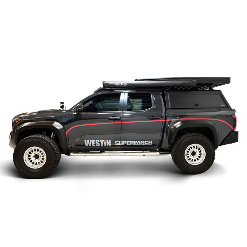 Westin E-Series 3 Nerf Step Bars, Double Cab, Polished, fits Toyota Tacoma
