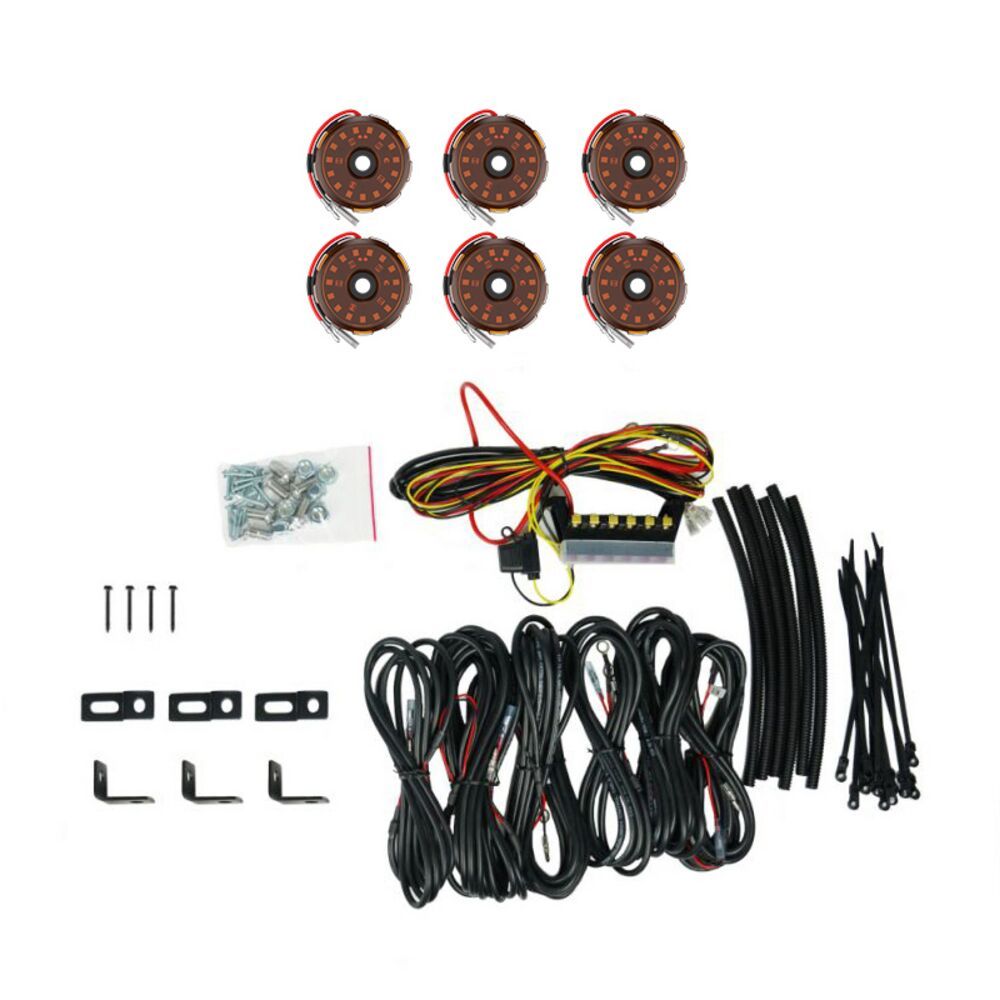 KC HiLiTES Cyclone® V2 LED Rock Light Kit — Universal 6-Light System