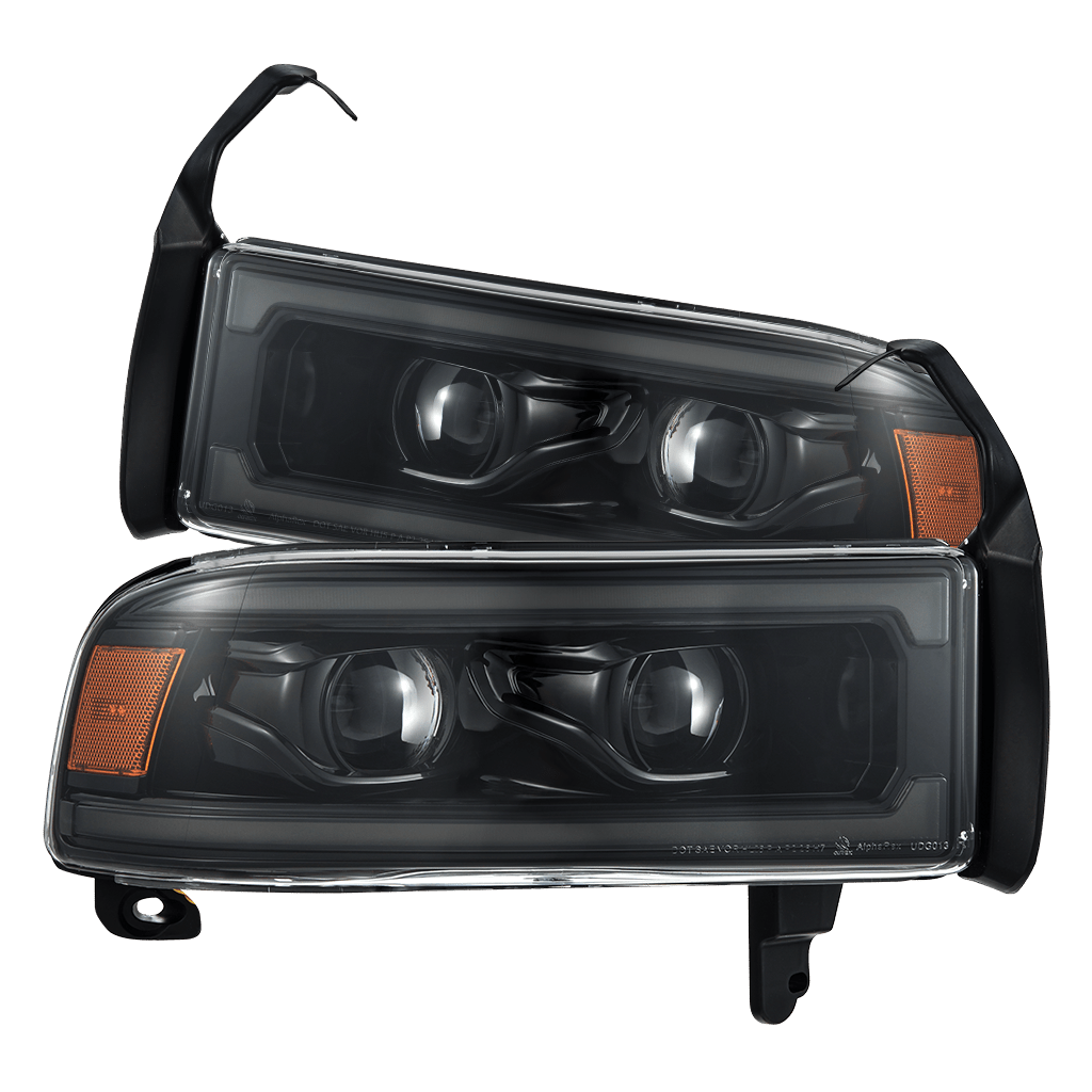 AlphaRex LUXX-Series LED Headlights for Ram 1500 / Ram 2500/3500 - Alpha-Black