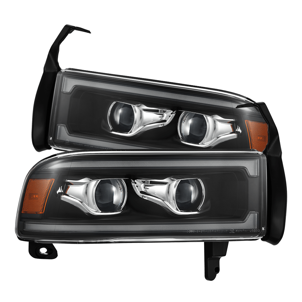 AlphaRex LUXX-Series LED Headlights for Ram 1500 / Ram 2500/3500 - Black