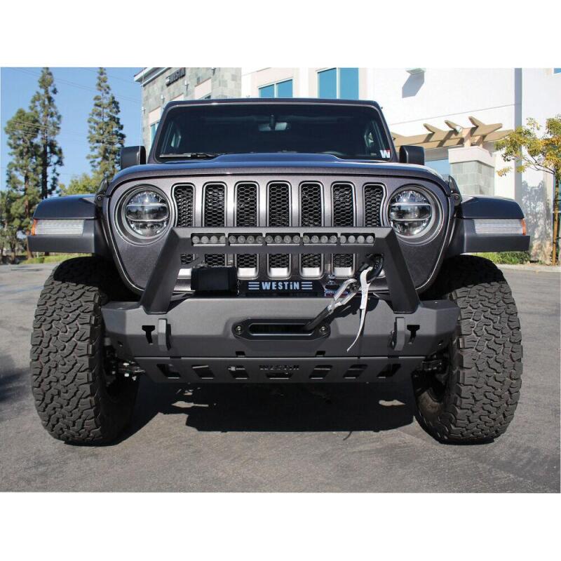 Westin WJ2 Stubby Front Bumper, fits Jeep Wrangler