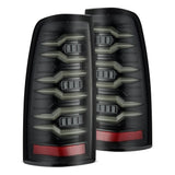 AlphaRex LUXX-Series LED Tail Lights for Chevrolet Silverado 1500 / Chevrolet Silverado HD 2500/3500 - Alpha-Black