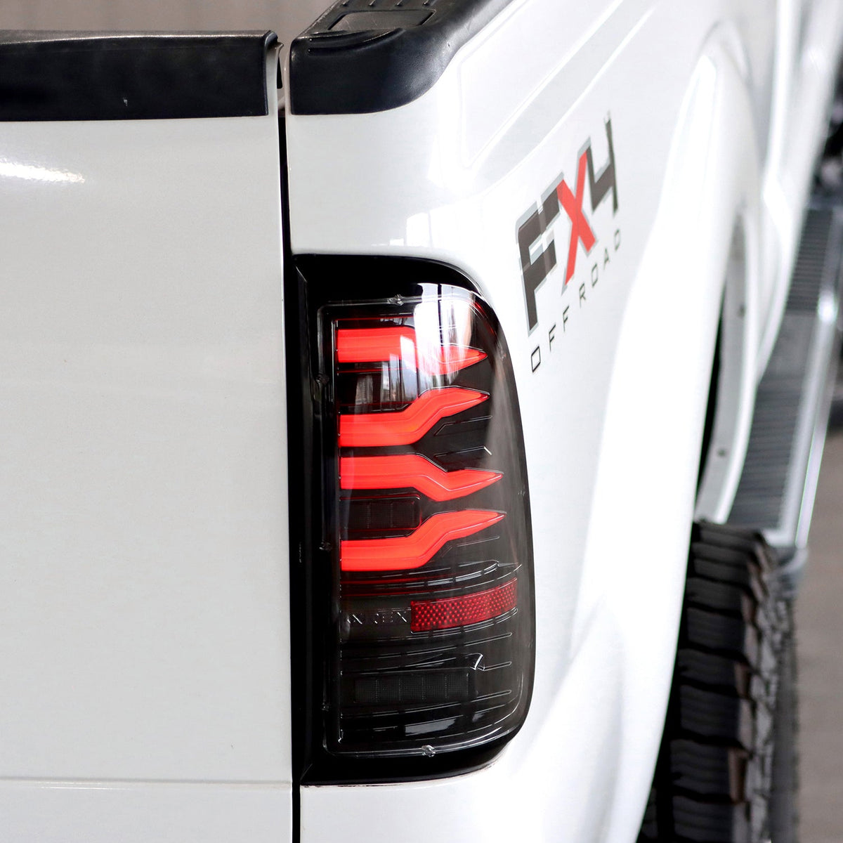 AlphaRex LUXX-Series LED Tail Lights for Ford Super Duty / Ford F-150 - Black Red