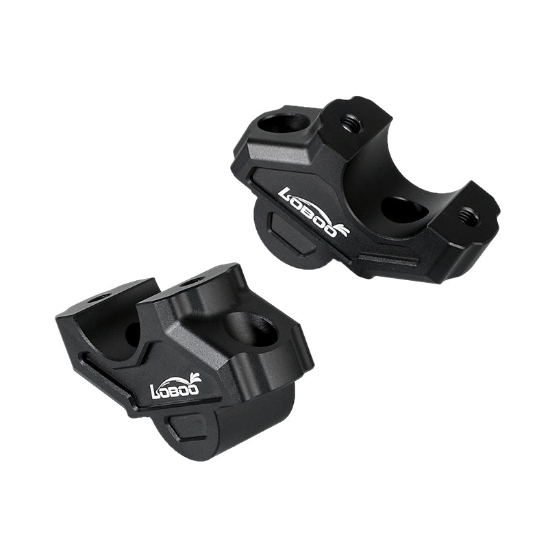 LOBOO Handlebar Risers for Harley-Davidson Pan America 1250 / 1250 Special (2021-on) – CNC Aluminum 0.31 in Rise / 0.71 in Setback, Black Anodized Finish