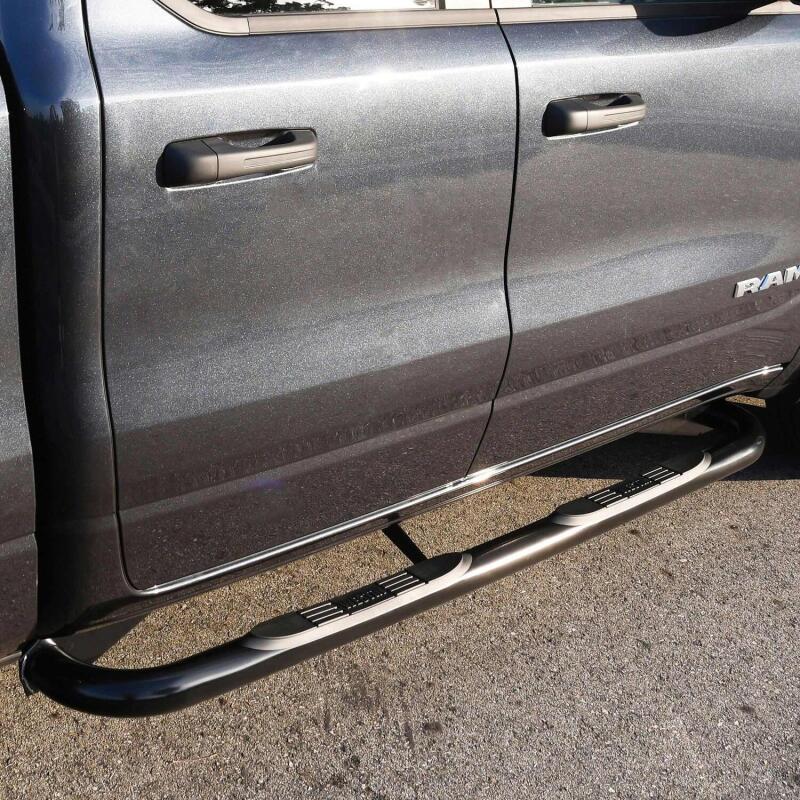 Westin E-Series 3 Nerf Step Bars, Crew Cab, Black, fits Ram 1500