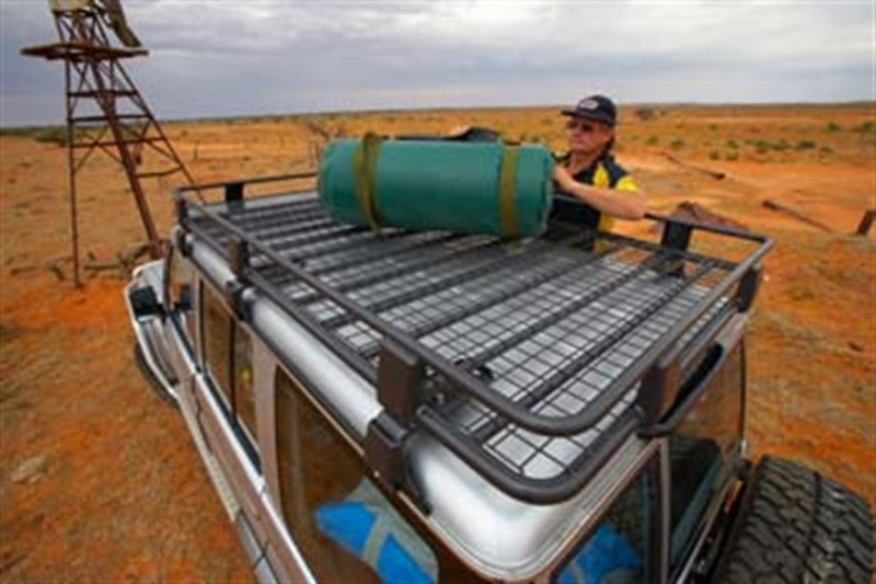 ARB Alloy Roof Rack Cage with Mesh Floor, 87 x 49 in. (2200 x 1250 mm), fits Toyota Land Cruiser