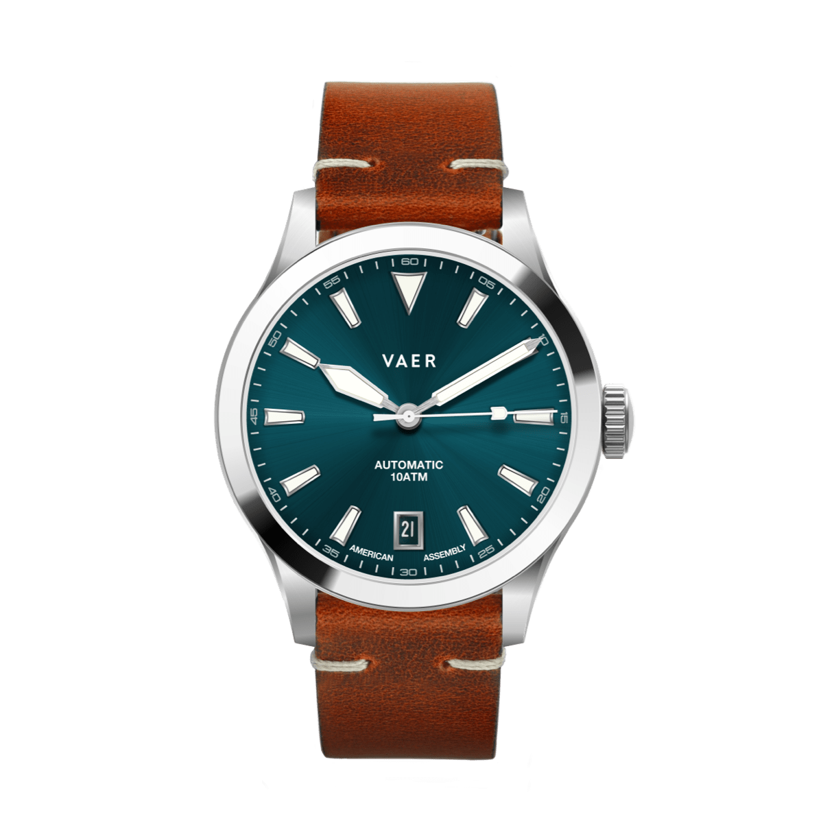 VAER A5 Atlas Green Auto Mens Watch - 38mm USA