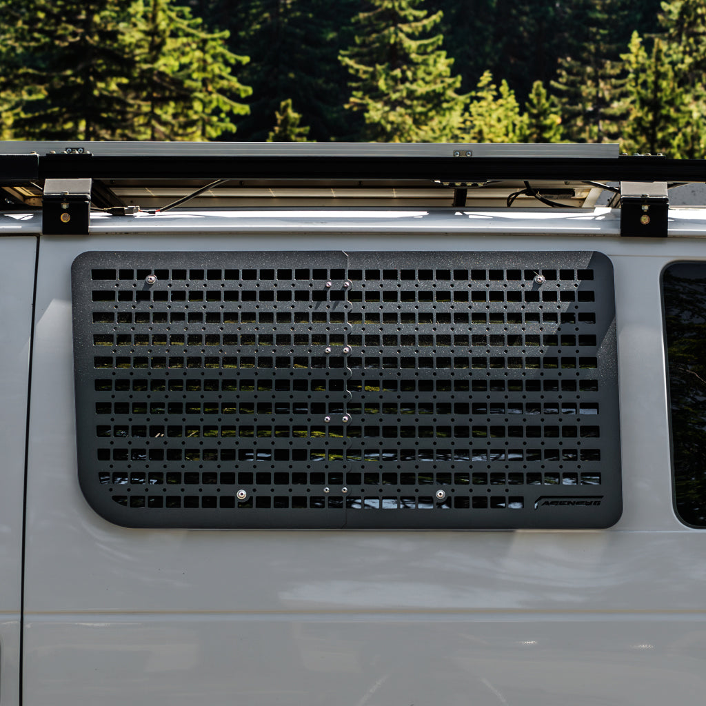 Agency 6 driver side window MOLLE GRIDS for Ford E350 2003-2014
