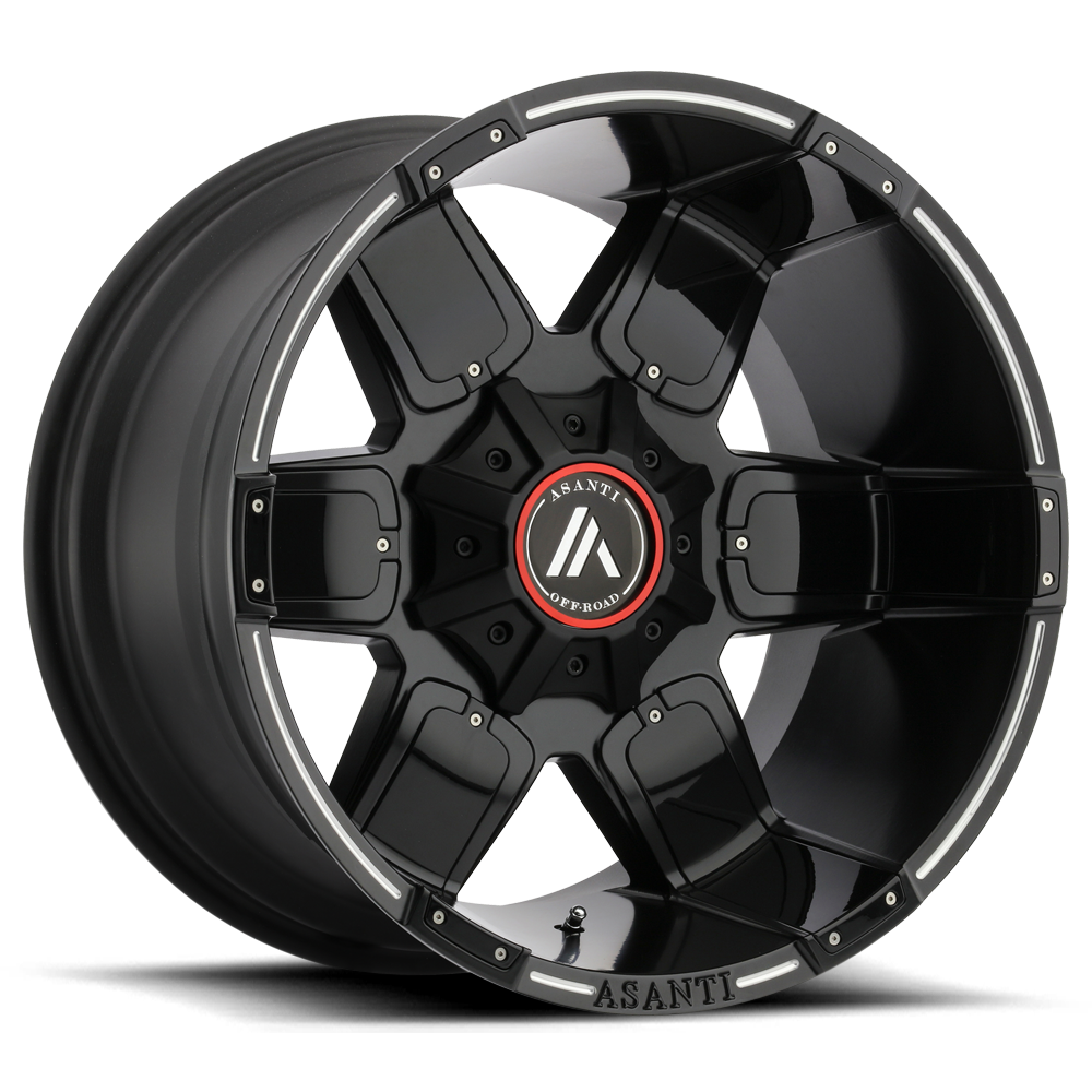 Asanti Off Road Warthog (AB811) Wheel - Satin Black Mill w/ G-BLK Acc