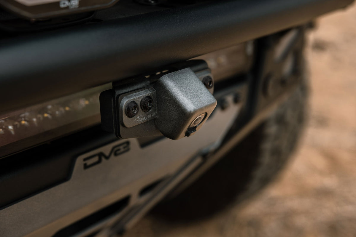 DV8 Offroad tube front bumper camera relocation bracket for 2021-2026 Ford Bronco and Bronco Raptor