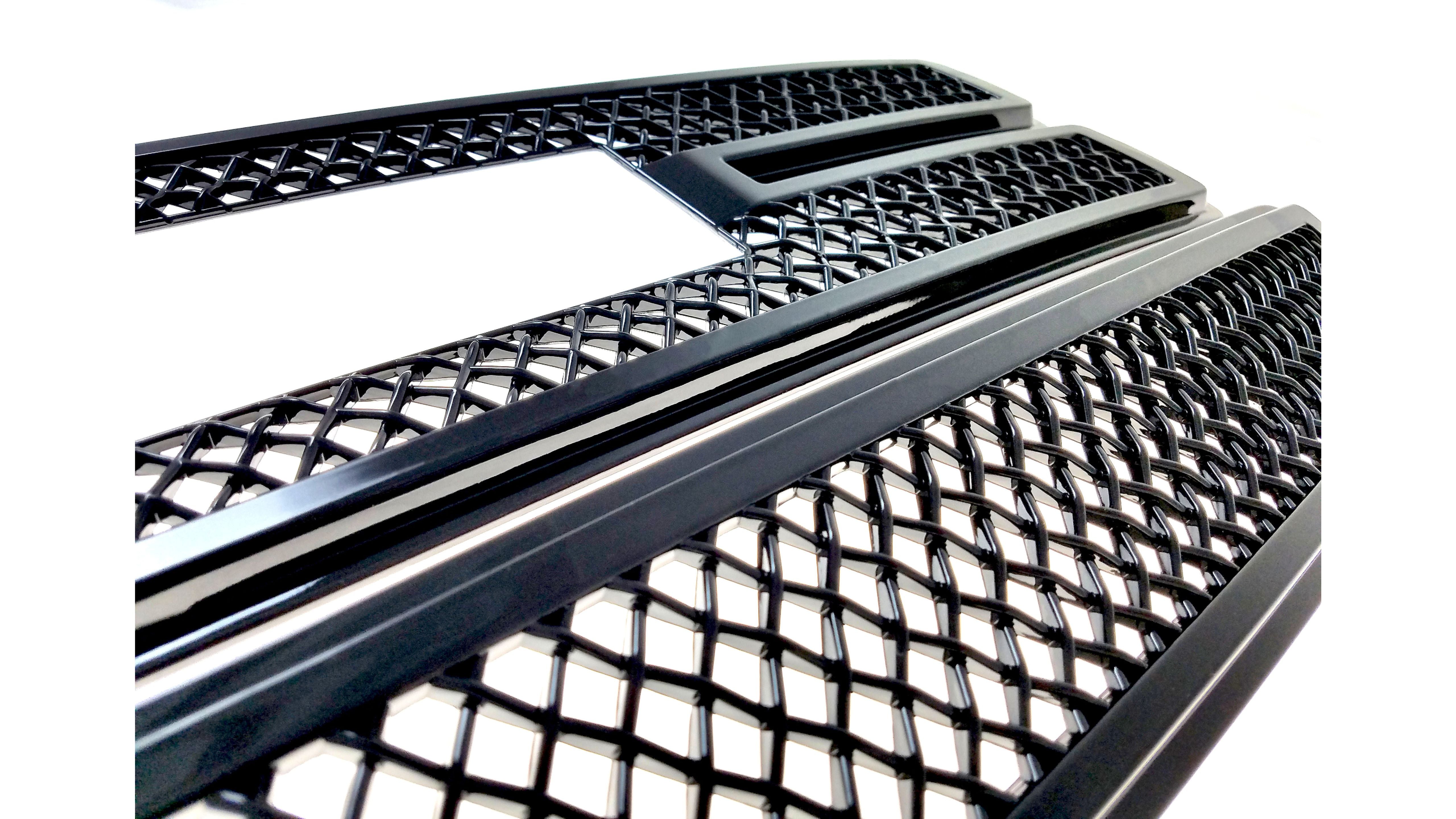 2016-2018 GMC Sierra 1500  SLE. NOT FOR SLT SLE 2PC Gloss Black Overlay Grille