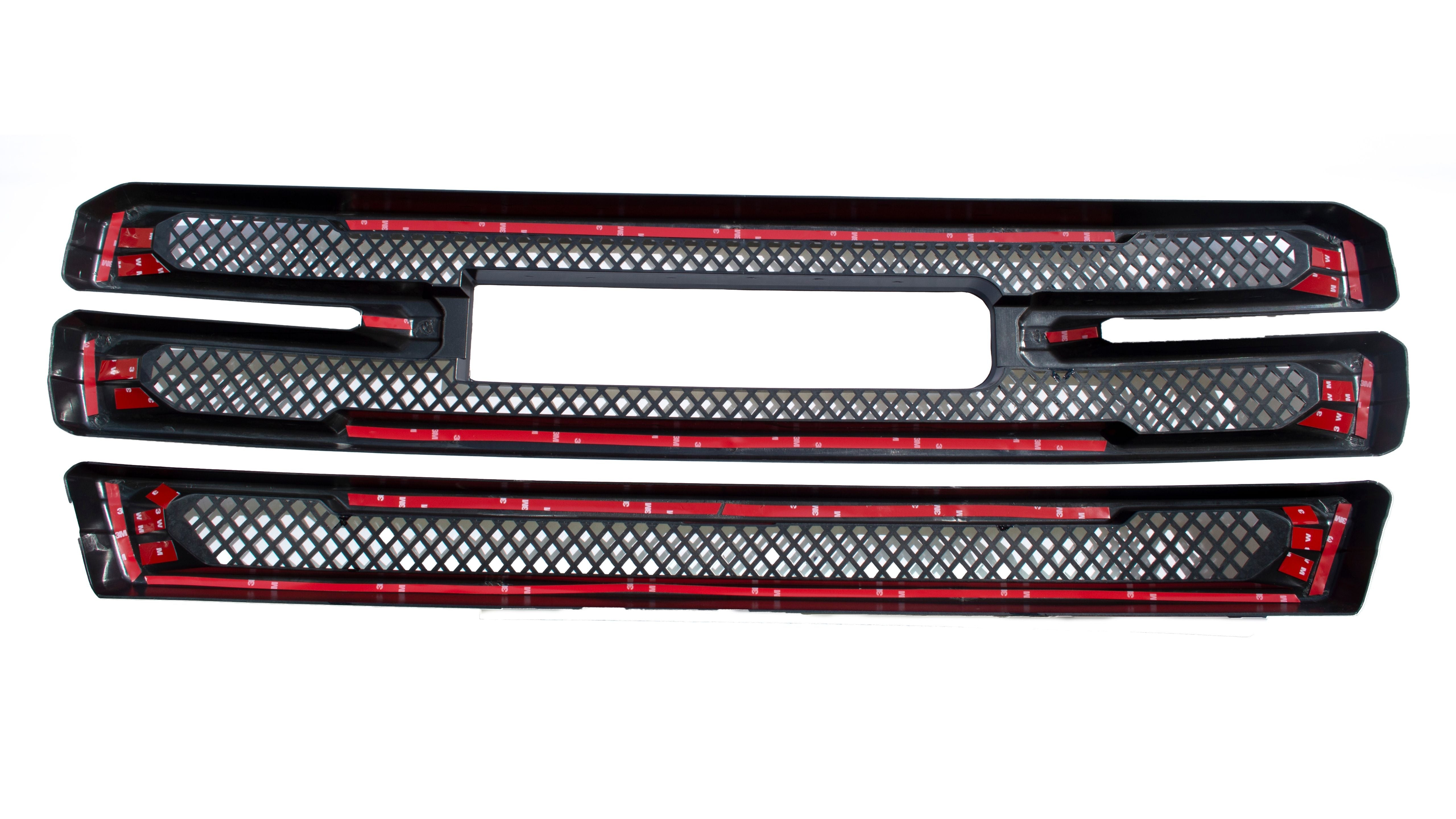 2019-2020 GMC Sierra 1500  Only Fits AT4 and SLT 2PC Black  Overlay Grille