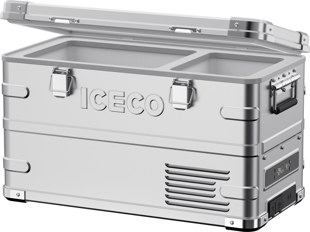 ICECO APL35 silver lid open