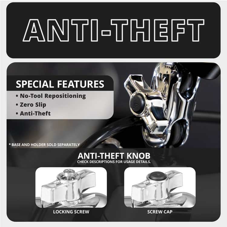 Tackform DuraLock 20 Series 2" arm in chrome for universal fit