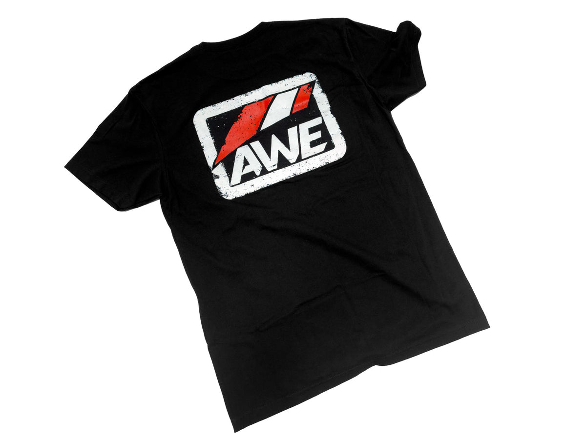 AWE Distressed Logo Tee, universal fit apparel