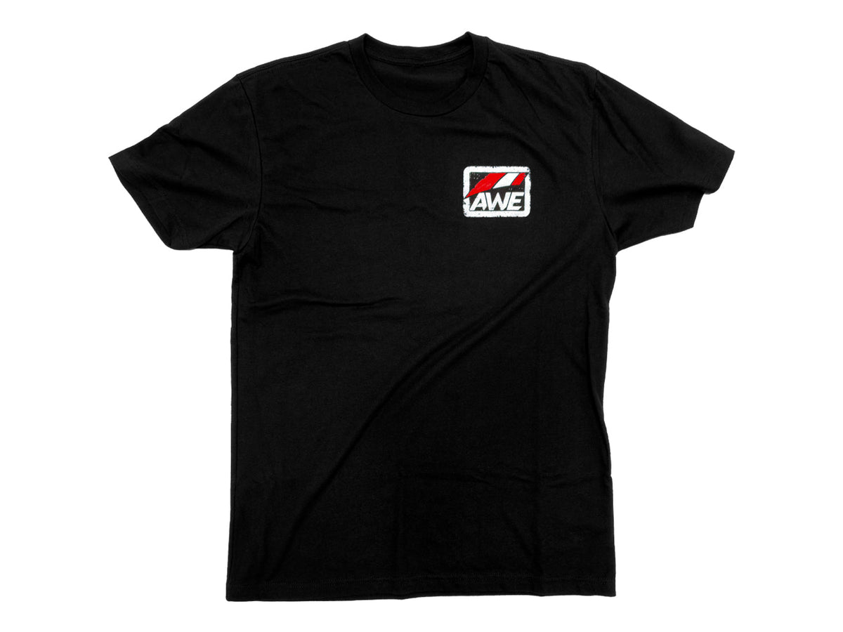 AWE Distressed Logo Tee, universal fit apparel