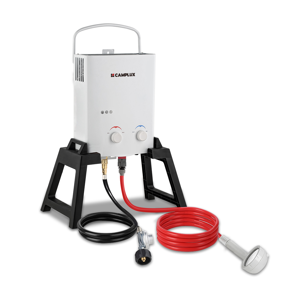 Camplux AY132GMAX Portable Propane Water Heater, Pump Stand Kit
