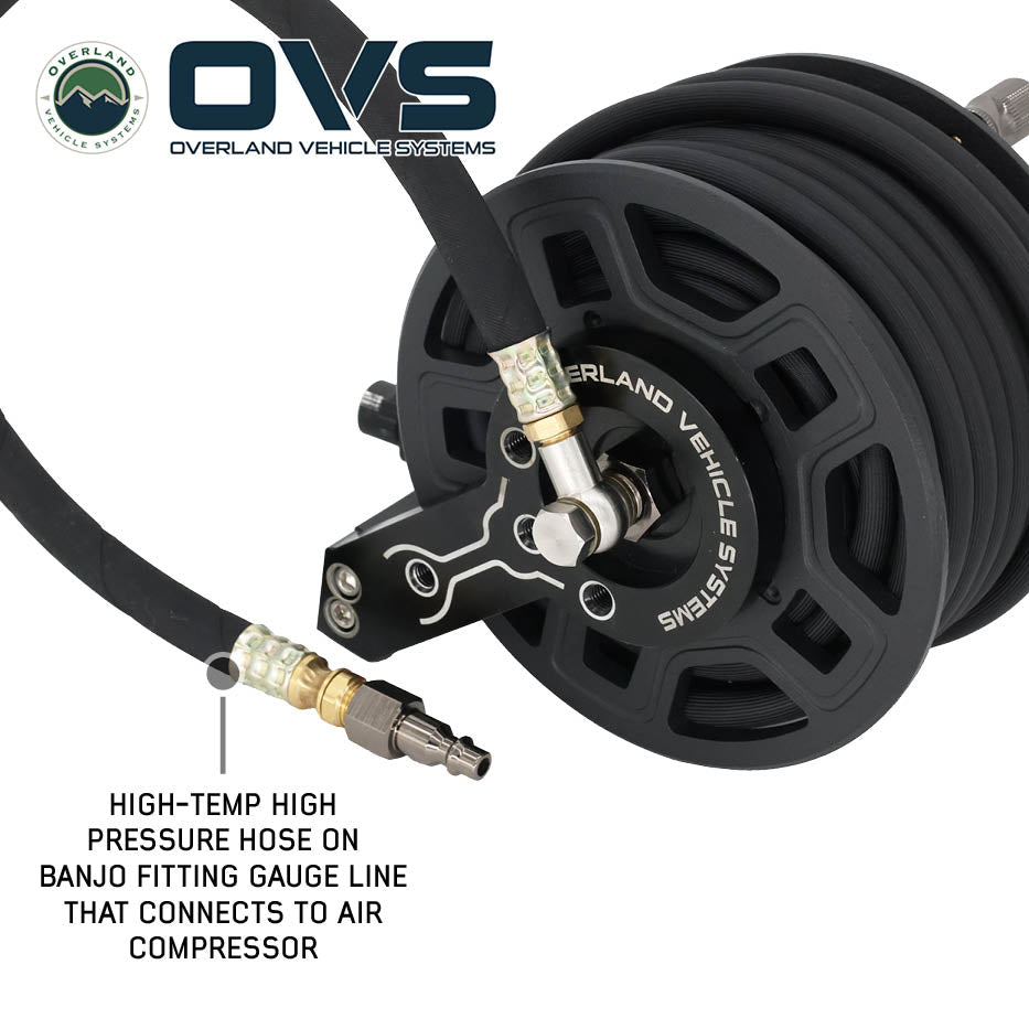 Overland Vehicle Systems ARK Air Reel Kit with 39 foot hose and mounting bracket - view 7