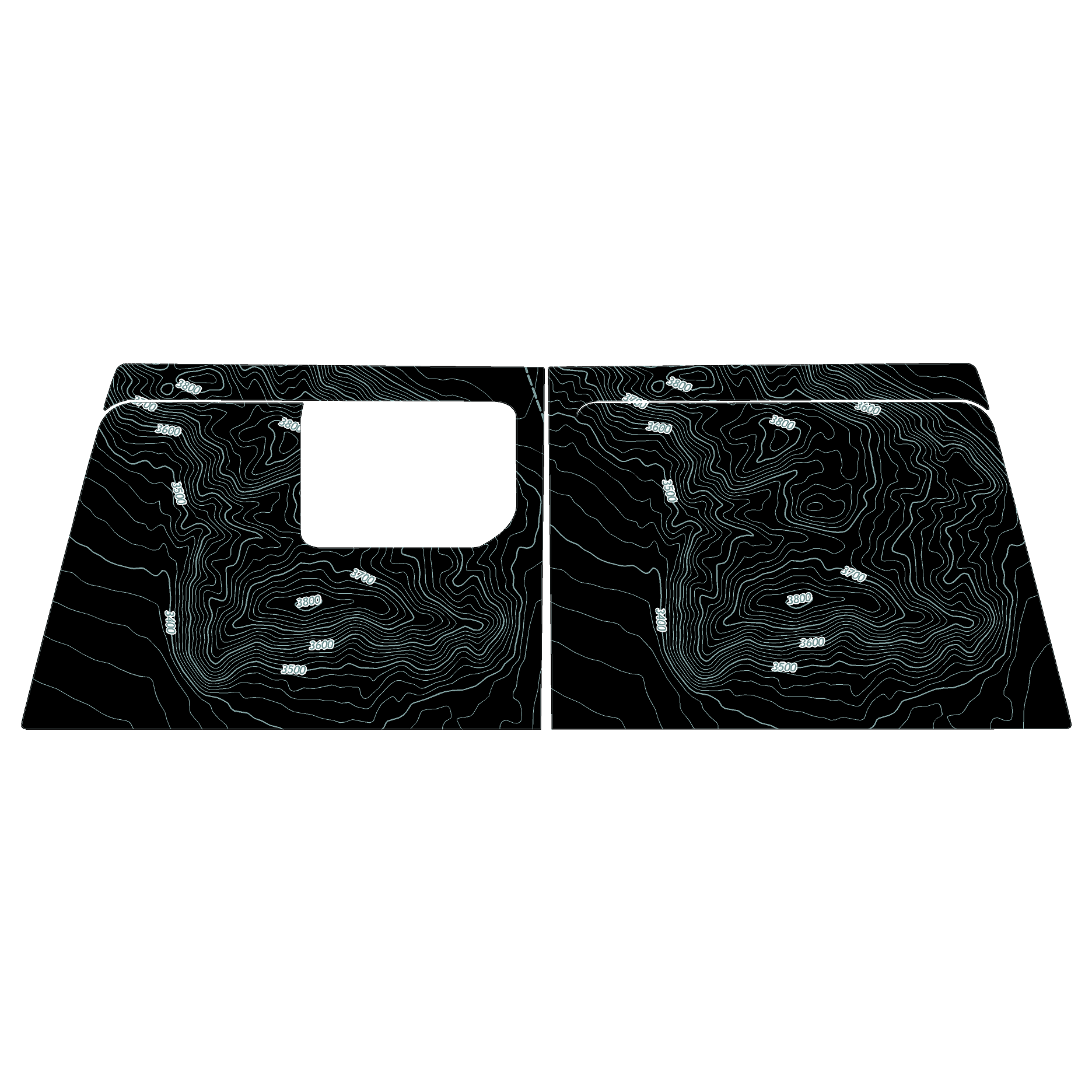 Topo Cargo Area Overlay Kit Part 1 (Printed Series) - 2021+ Bronco 4 Door