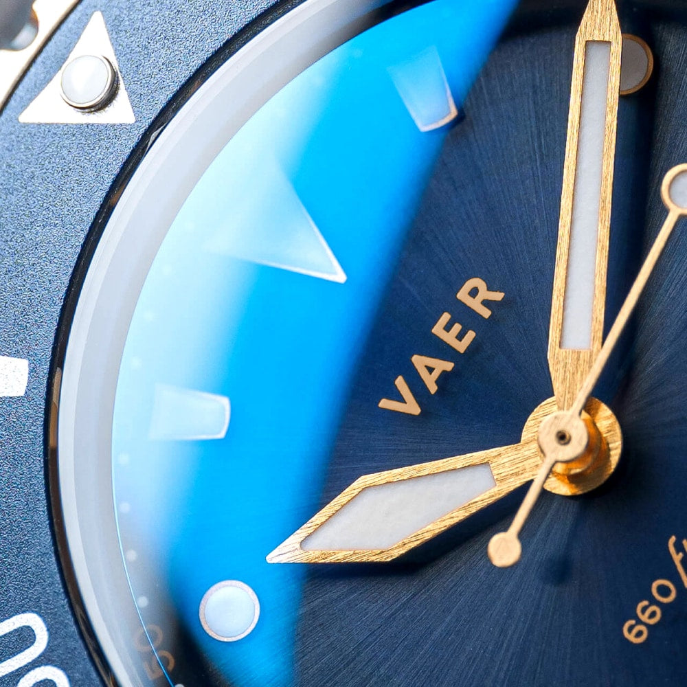 VAER DS4 Meridian Watch - Navy - Solar 38mm