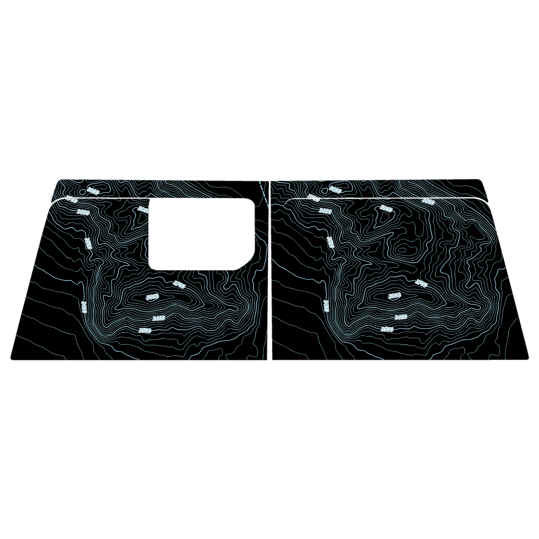 Topo Cargo Area Overlay Kit Part 1 (Printed Series) - 2021+ Bronco 4 Door